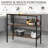 3-Tier Console Table Industrial Style Storage Metal Wooden Shelf With A Robust Multi-Functional Design & Adjustable Feet