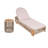 Outdoor Rope Chaise Lounge Set, Patio Lounge Chairs, Outside Poolside Lounge Furniture Set, Teak Look Wood Side Table And Beige Cushions, Chaise Lounge With Adjustable Backrest-1831693759-1831693752