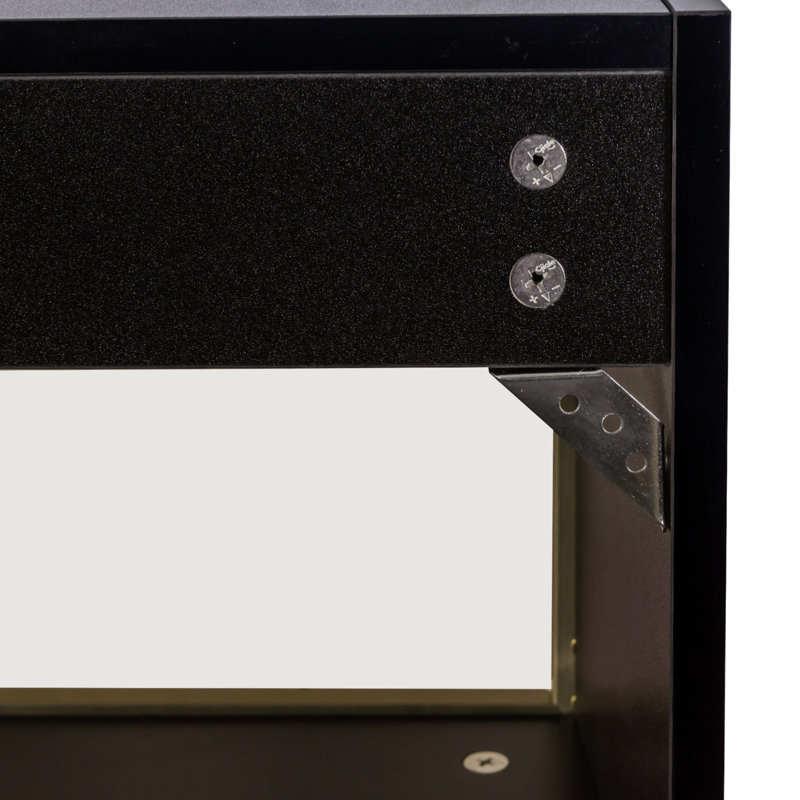 Support à épices noir avec porte pour un rangement de cuisine optimisé - structure en particules de 15 mm et armoire de 3 m