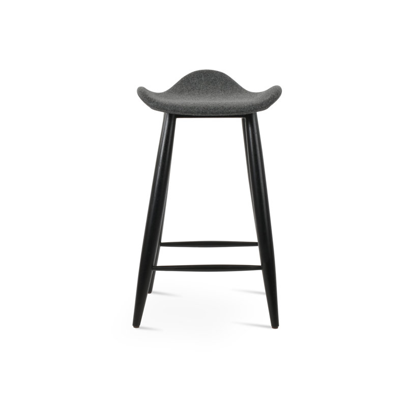 Tabouret Falcon Baba, Tabouret de bar (siège d'une hauteur de 28 po), Wengé, Gris foncé