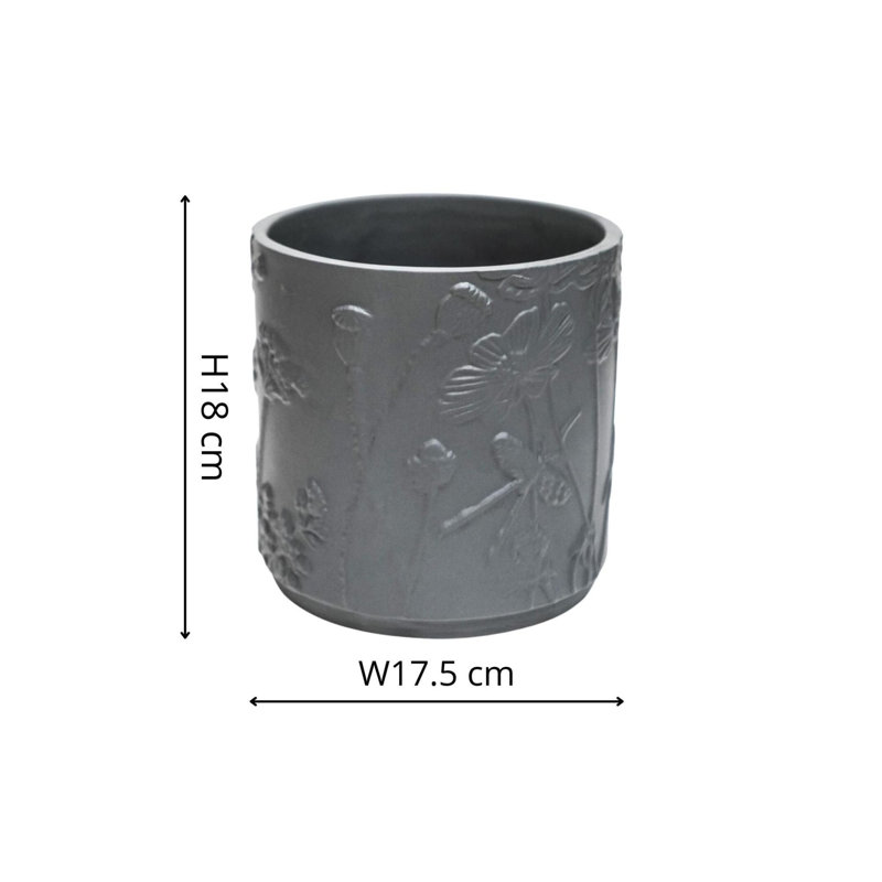 Pot Planter, 18 cm H x 17,5 cm W x 17,5 cm D