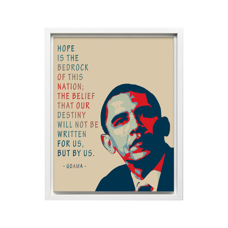 «Hope Is The Bedrock», Canvas, 18"H x 24"W, White Framed