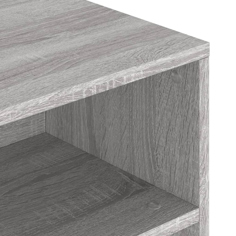 Aveah Frame Coffee Table with Storage, Grey Sonoma