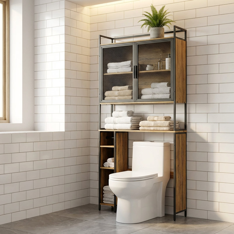 75" H Over-The-Toilet Storage Cabinet