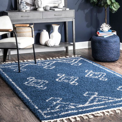Tapis bleu Schiffman