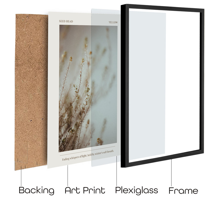 Z Studio Floral Wall Art, Structure noire