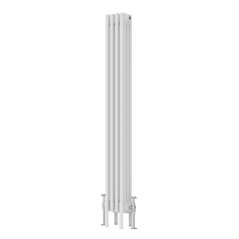 Adamsville Vertical Traditional 4 Column Radiator 1500x200mm, White