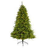 Lighted Artificial Spruce Christmas Tree