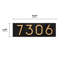 Floating 4-Number Horizontal Sign, Black /w/ Black / Gold Modern Font Numbers-1445204214