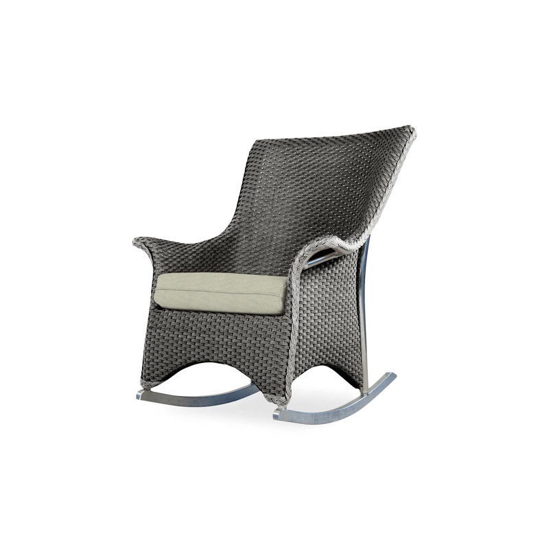 Mandalay Outdoor Rocker Chair, Amber Waves, White
