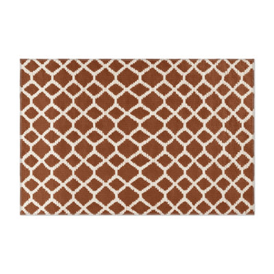 Tapis brun intérieur et extérieur Trellis