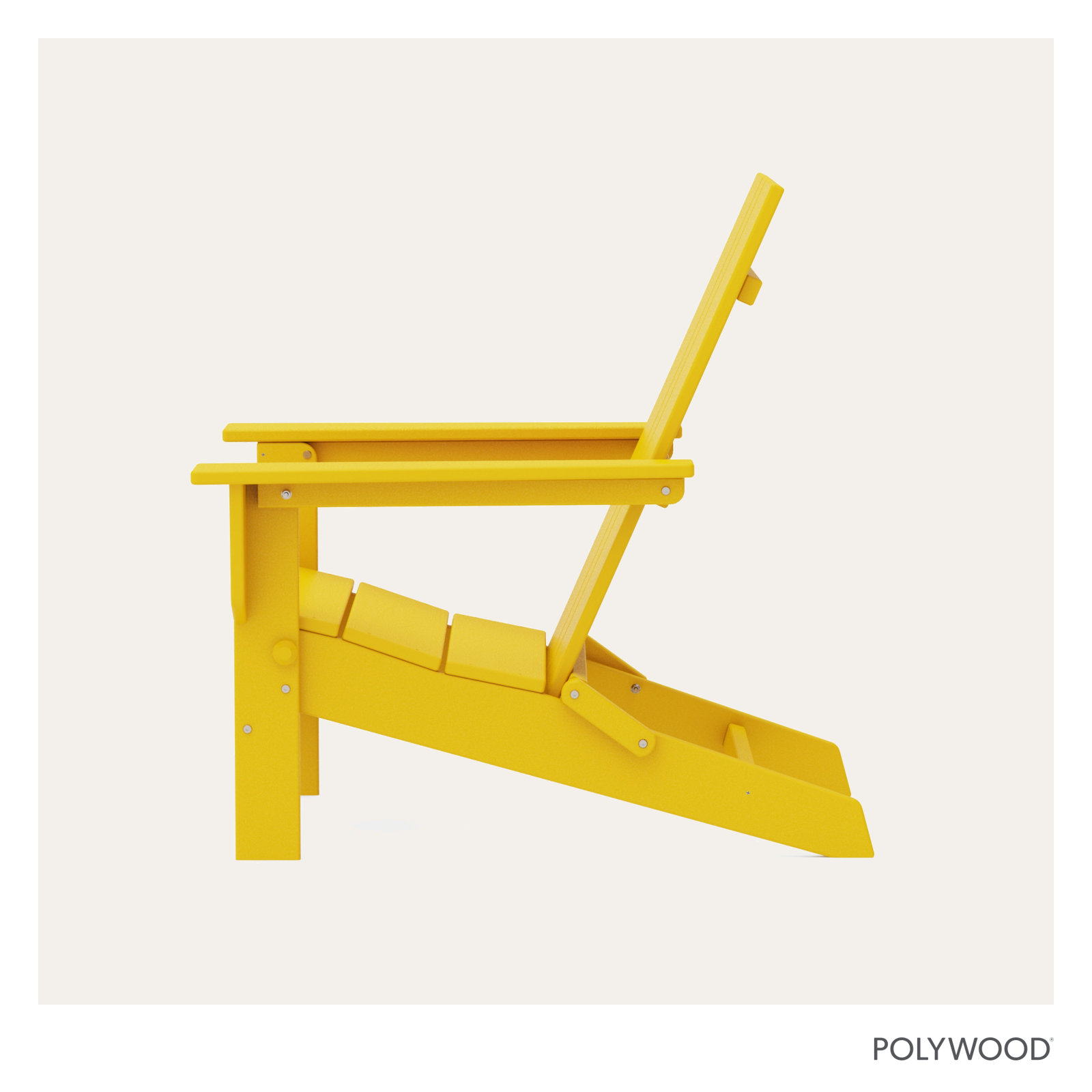 POLYWOOD® x AllModern Folding Plastic Adirondack Chair, Yellow