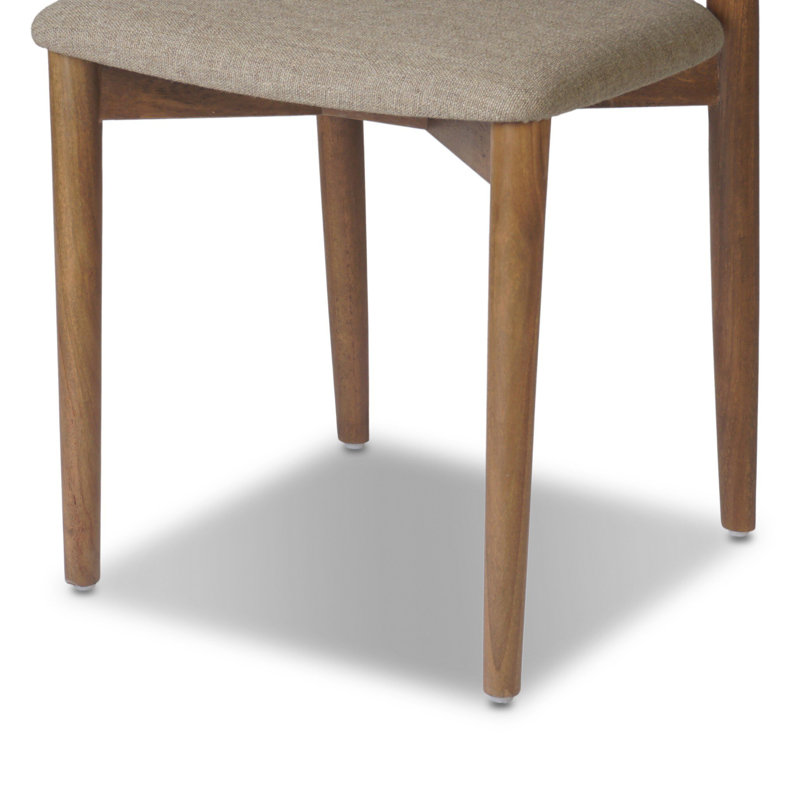 Grady Upholstered Dining Chair, Tan Parawood