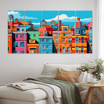 City Copenhagen Popart I Cities & Countries Wall Decor on Metal