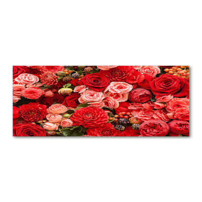 Red Flowers - No Frame Print on Canvas