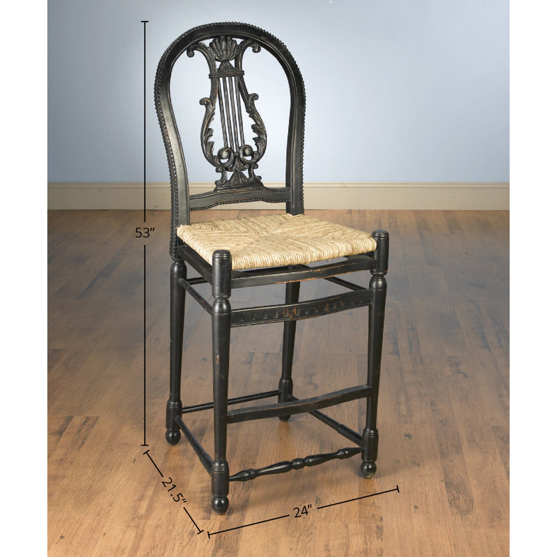 Tabouret de bar 53 po Kirksey, Noir