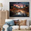«Chicago Cityscape By Night II», reproduction d'art sur toile-777006351-777798457