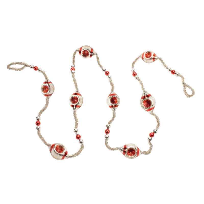 Glass Reflector Ornament String Garland