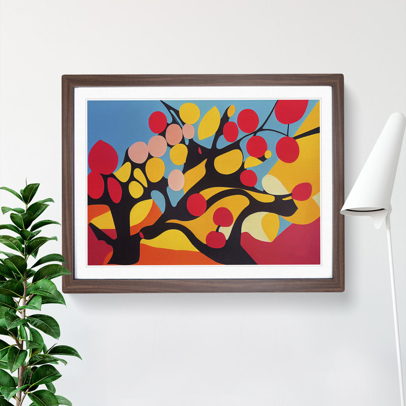 Beauteous Trees - Single Picture Frame Print, 25cm H x 34cm W x 2cm D, Walnut