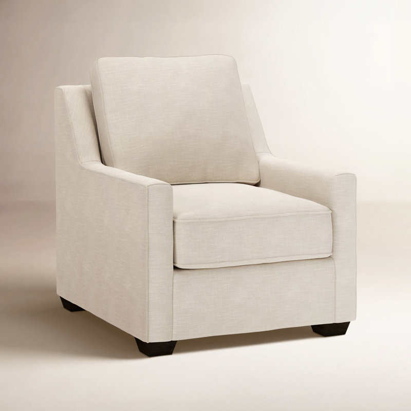 Fauteuil Gemi, Tissu natté ivoire conversation