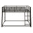 Metal Floor Bunk Bed Frame With Ladder And Safety Guardrails