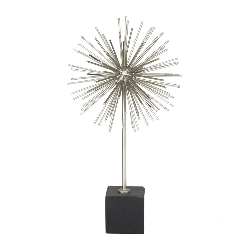 Sculpture, 16.6" H x 8.6" W x 8.6" D, Silver