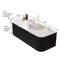 Ensemble de meuble-lavabo mural 48 po avec lavabo rond blanc en céramique et 2 tiroirs-1463841835