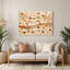 Art mural rayé horizontal en érable crème beige-1369285341