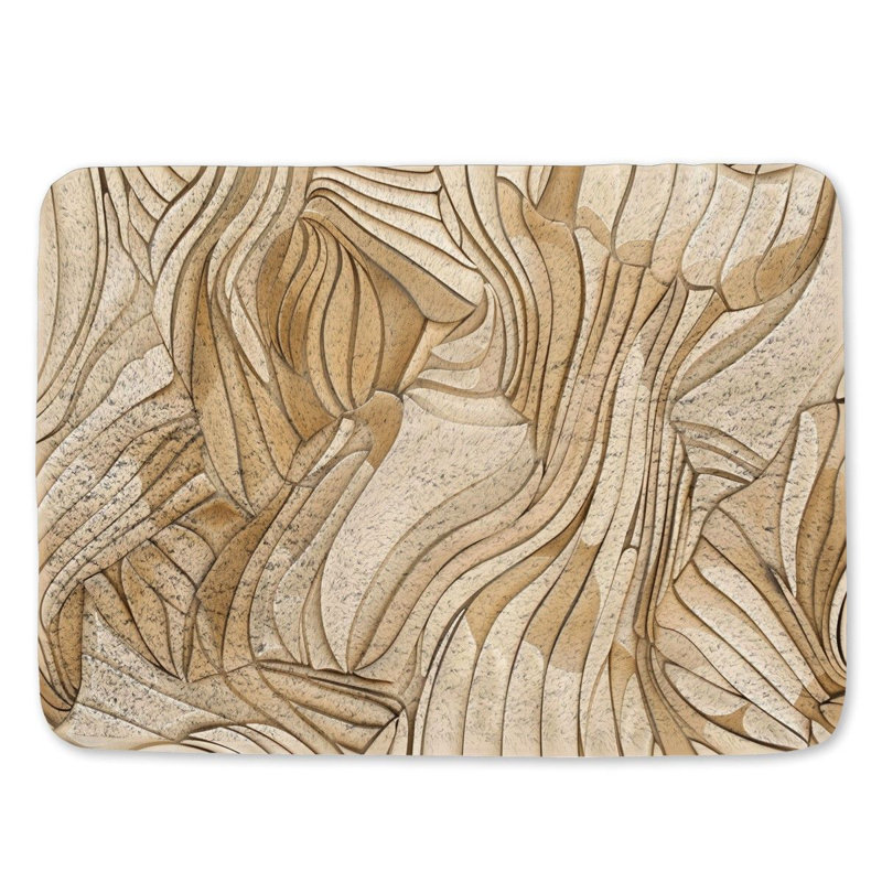 Karitas Microfiber / Microsuede Non-Slip Bath Mat, 21" W x 34" L