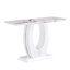 Table de bar de comptoir moderne blanc lustré 47,24 po x 18,11 po x 29,52 po pour un usage domestique polyvalent - Bt-1280