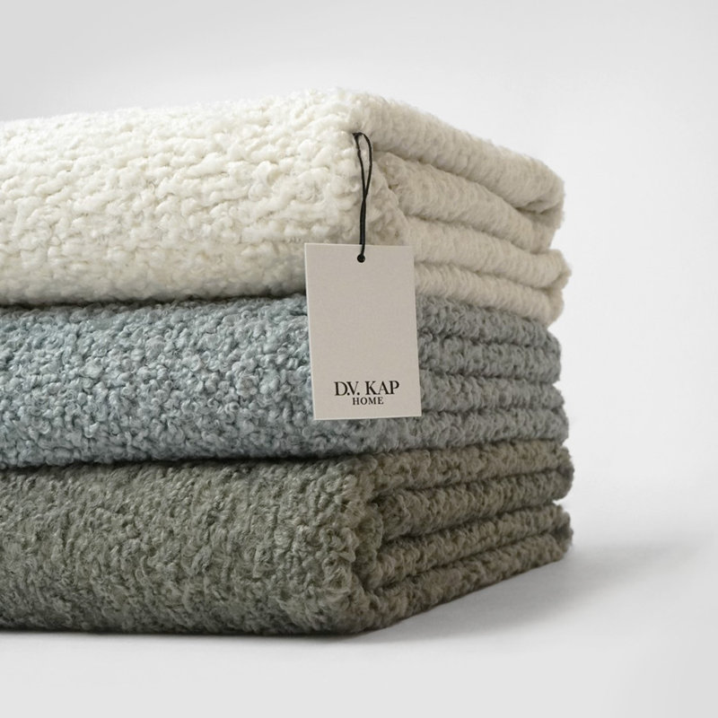 Poodle Throw Blanket, Ivory