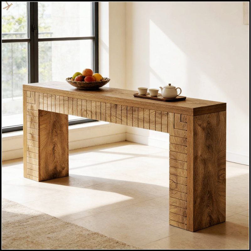 Artistic Style Console Table, Sofa Table, Side Table With Rustic Charm And Versatile Design For Modern And Scandinavian Interiors
