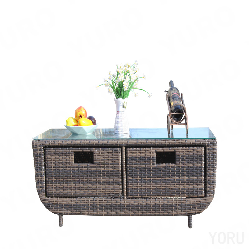 Table basse avec verre trempé