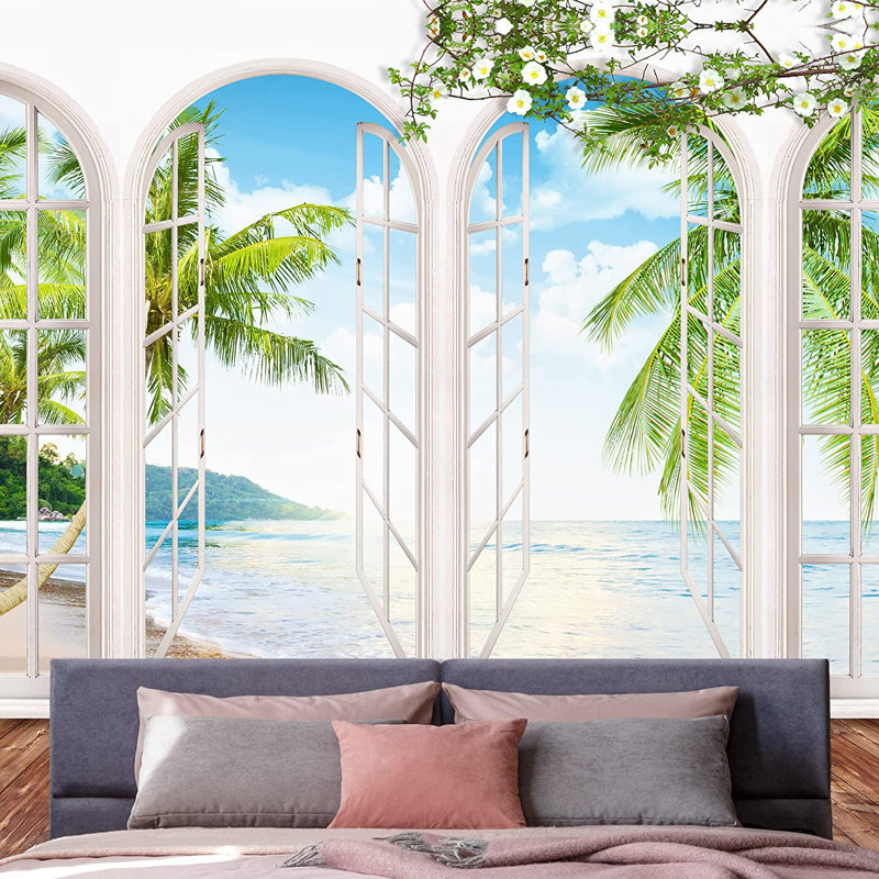 Coastal Beachy Peel & Stick Border, 100" L x 144" W