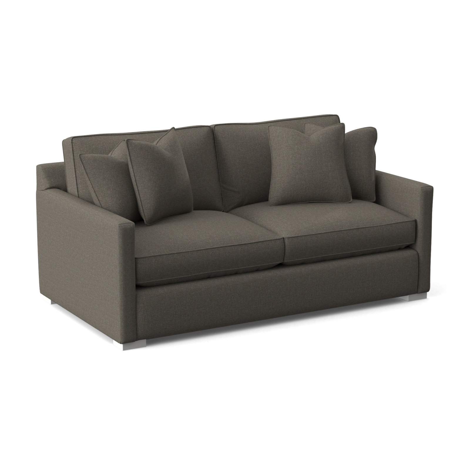 Bel-Air 79'' Upholstered Sofa, Gray Sugar Performance; 0863-84, Frost White