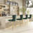 Bar Stools Set Of 2, Velvet Counter Height Bar Stools With Metal Legs, Button Tufted And Nailheads Trim, Wing-Back Bar Chairs For Kitchen Island Dining Room Pub-1601376316