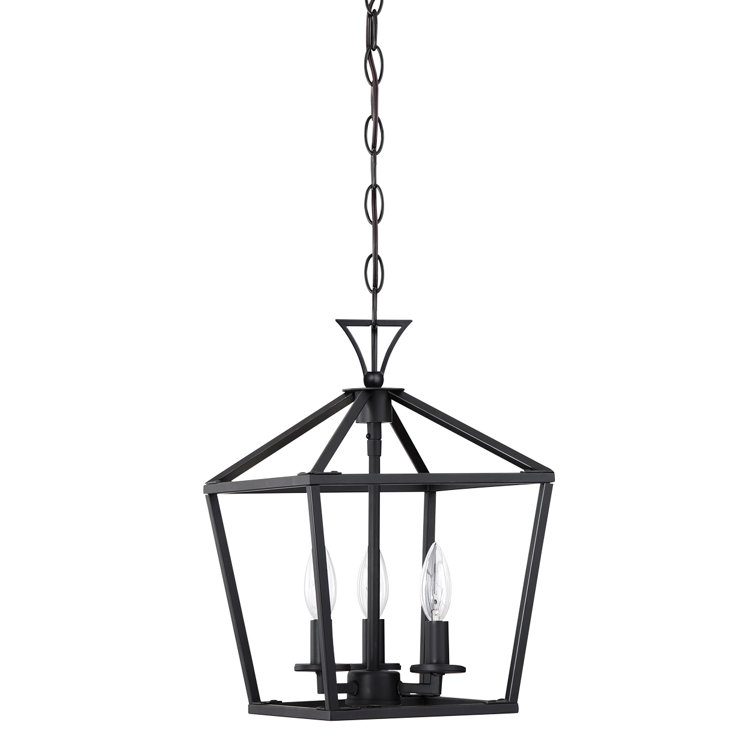 Hastings 3-Light Lantern Geometric Chandelier