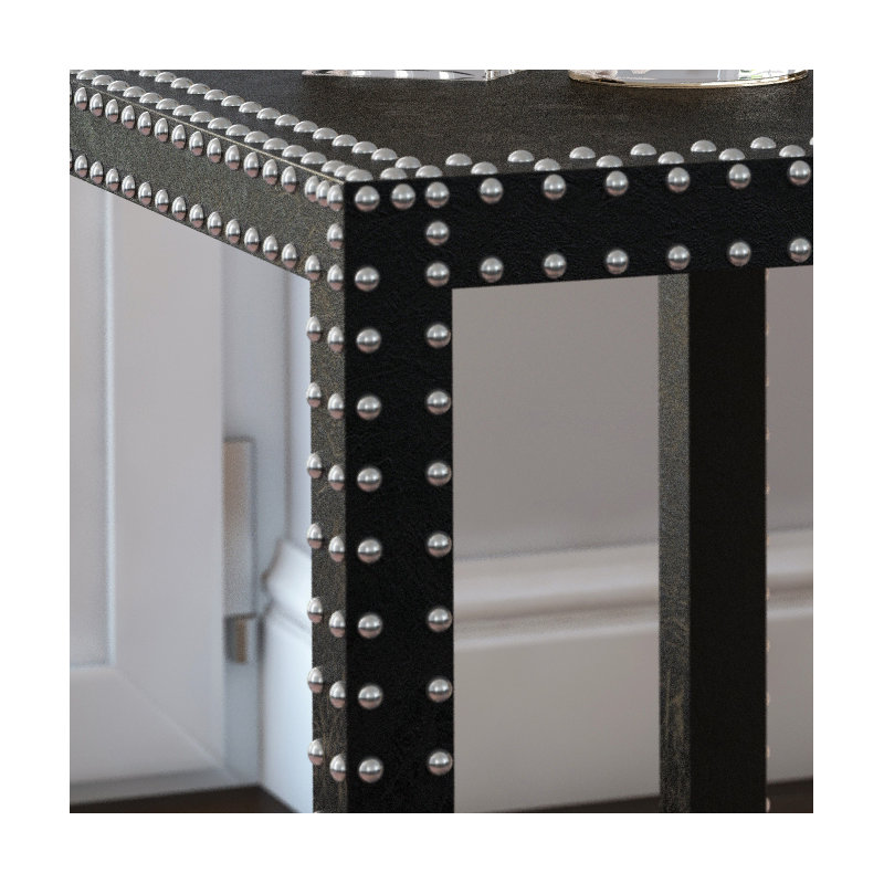 Zane Sled End Table, Charcoal