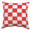 Oreiller carré manuel à damier rouge 18 po x 18 po-133727514