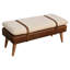 Banc en bois massif avec garniture cloutée-1441416904
