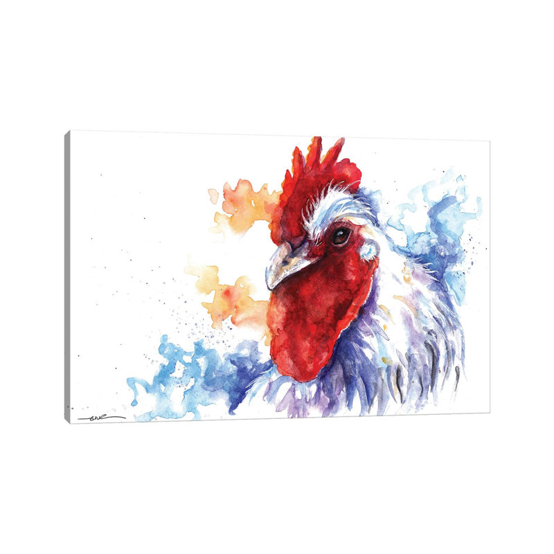 Cock-a-Doodle-Doo by BebesArts - Wrapped Canvas Gallery-Wrapped Canvas Giclée, 101.6 cm H x 66.04 cm W x 1.91 cm D
