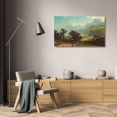 Loon Peak® Bierstadt, Albert Gallery Wrapped Canvas Art Titled: Lake Lucerne