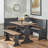 Padstow 5 - Person Pine Solid Wood Breakfast Nook Dining Set with Hidden Storage-1780808106