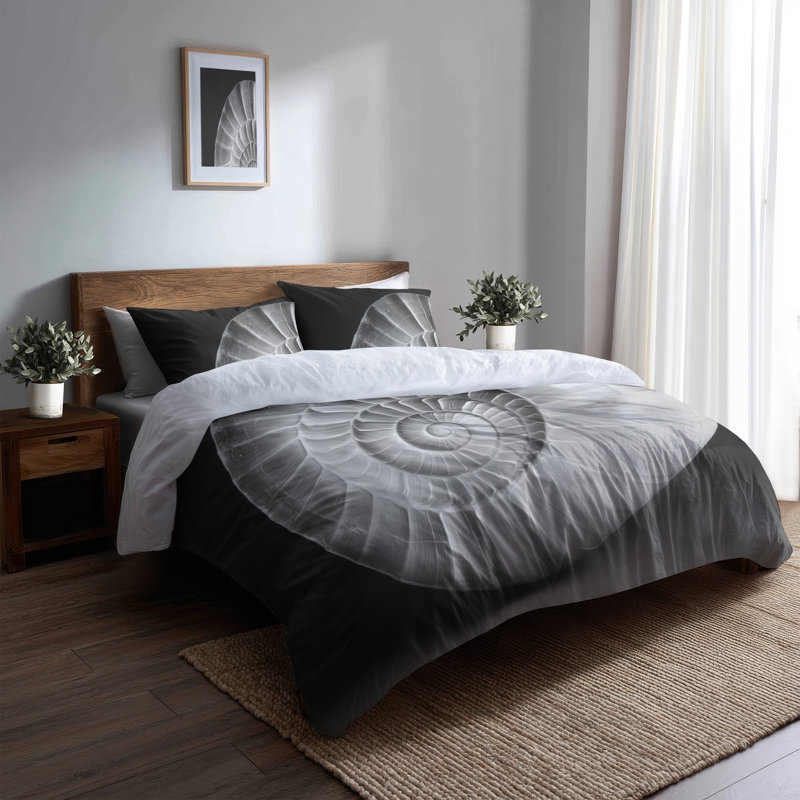 Ensemble de literie 5 pièces Nautilus, Housse de couette simple et deux taies décorative