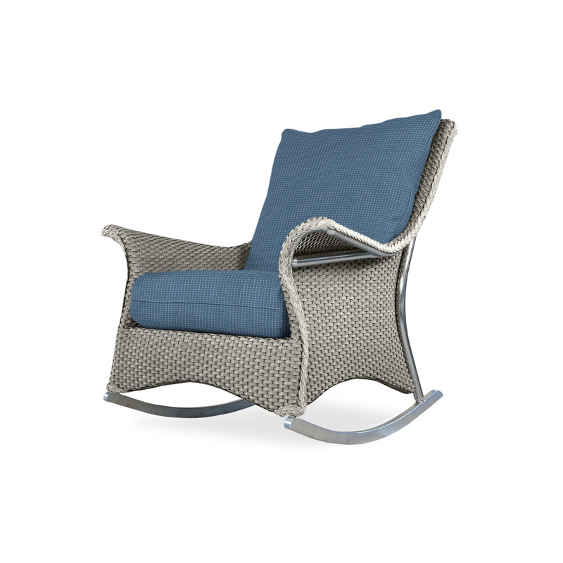 Mandalay Outdoor Chair, Bamboo Bay Sky, Hickory