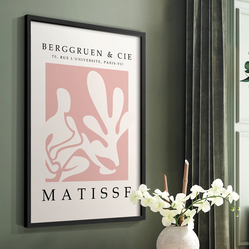 Matisse Cxxxi, reproduction encadrée - bois massif, Noir, H 14 po x l 11 po