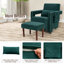 Fauteuil d'appoint moderne en molleton berbère avec repose-pieds et coussin de taille pour le salon-378526572