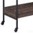Walnut & Black Finish Serving Cart