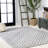 Bailidh Neutral Diamond Trellis Light Gray Indoor/Outdoor Rug-1634566200