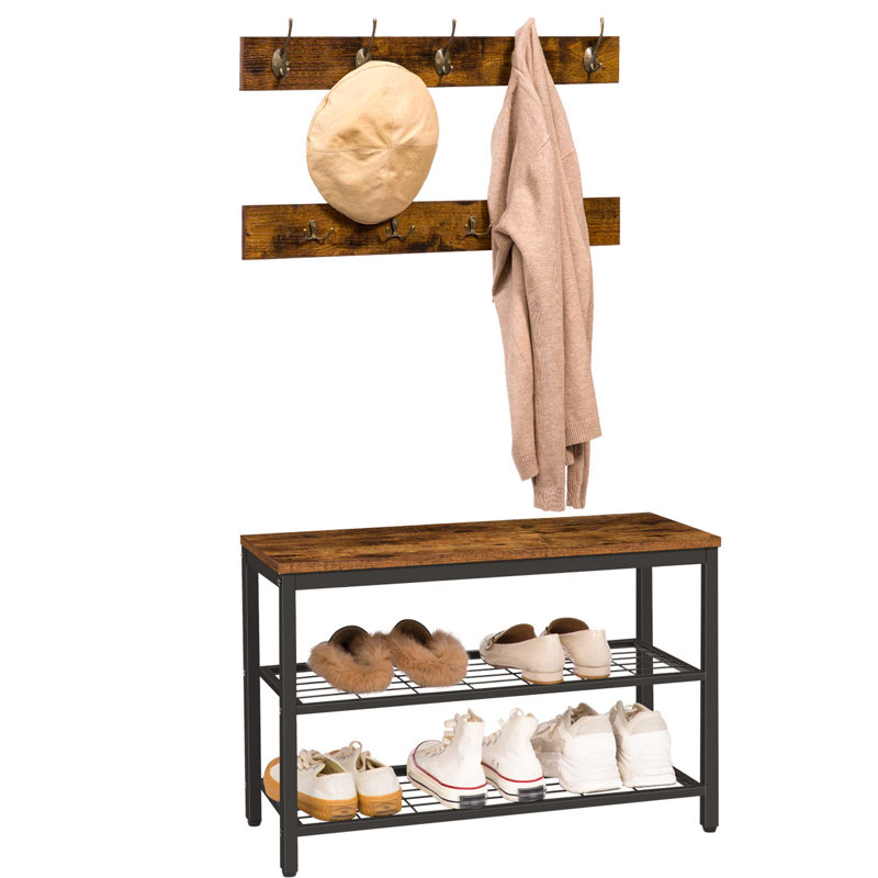 Aadit Wall 9 - Hook Wall Mounted Coat Rack